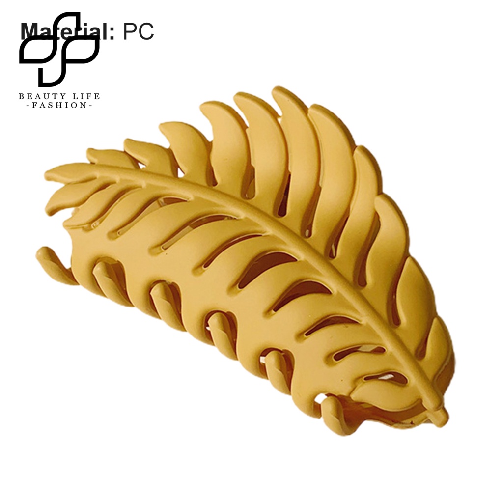 Kẹp Tóc Mỏng / Dày Hình Chiếc Lá Màu Đục Dễ Phối Đồ Cho Nữ