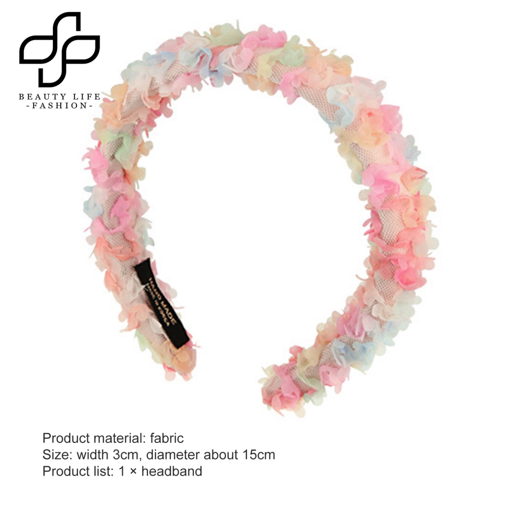 Băng Đô Cài Tóc Bản Rộng Họa Tiết Hoa Nhiều Màu Sắc Thời Trang Cho Nữ