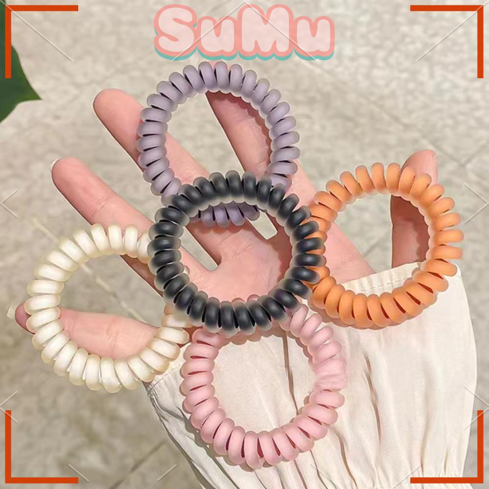 Set 6 Dây Cột Tóc Kiểu Dây Điện Thoại Bàn