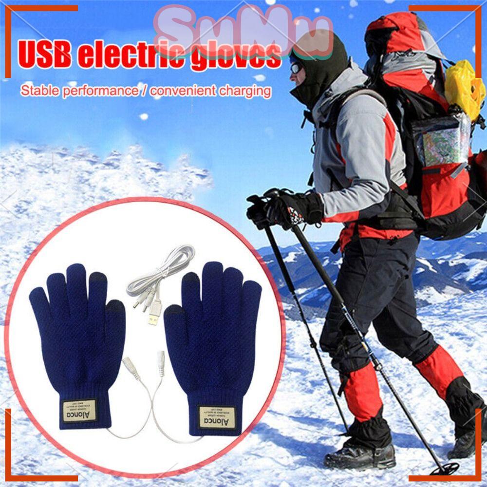 Găng Tay Sưởi Ấm Chạy Điện Sạc USB Thời Trang Cho Nam Nữ
