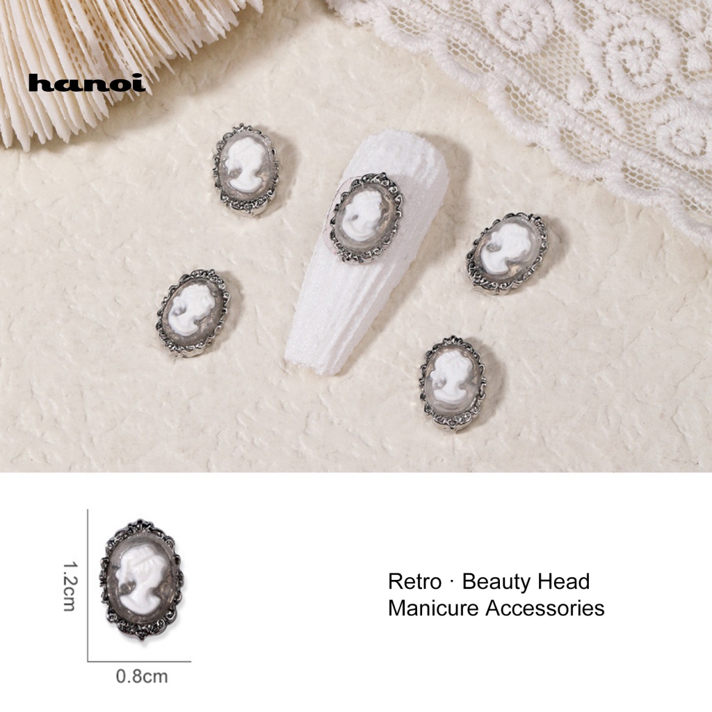 Set 10 Phụ Kiện Trang Trí Móng Tay Nghệ Thuật Ba Chiều Phong Cách Ba Chiều Bằng Hợp Kim