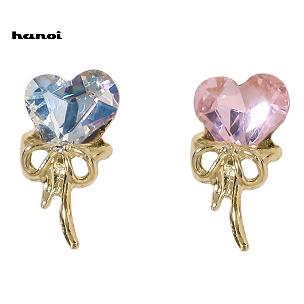 Set 10 Phụ Kiện Trang Trí Móng Tay Hình Nơ 3D Bằng Hợp Kim DIY Sang Trọng