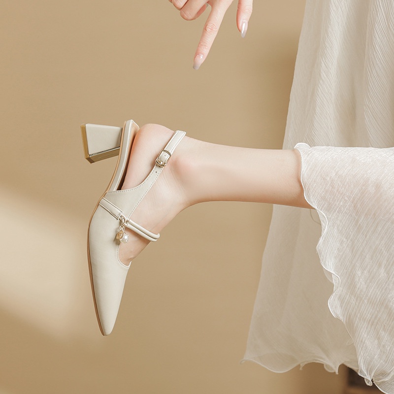 Giày Sandal Cao Gót Mũi Nhọn Thời Trang Dành Cho Nữ