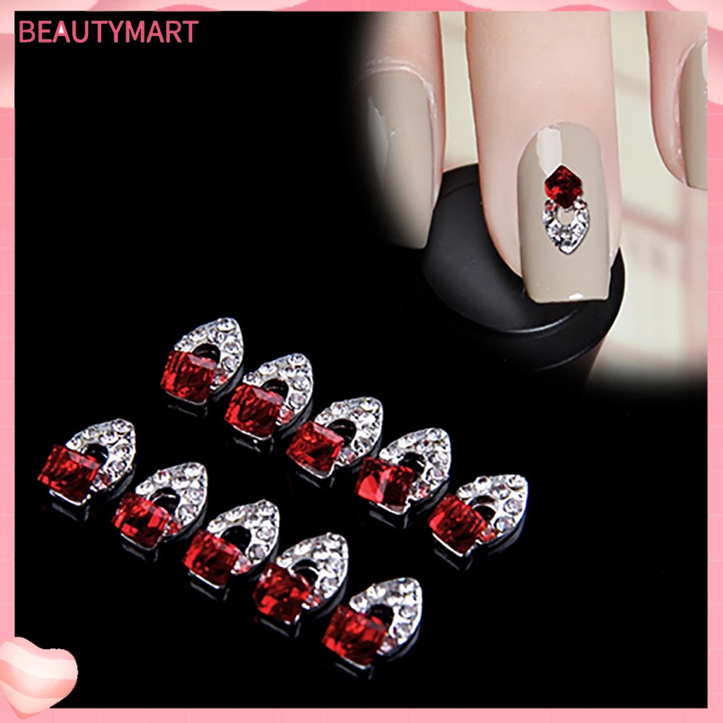 Set 10 Hạt Đá 3D Lấp Lánh Trang Trí Móng Nghệ Thuật Thời Trang DIY Cho Nữ