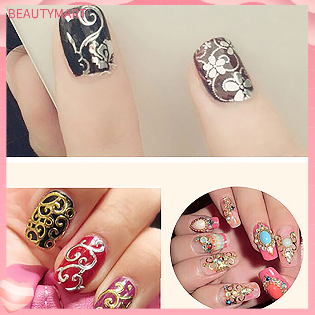 Bộ 12 Miếng Dán Móng Tay Mini Trọng Lượng Nhẹ In Họa Tiết Giáng Sinh