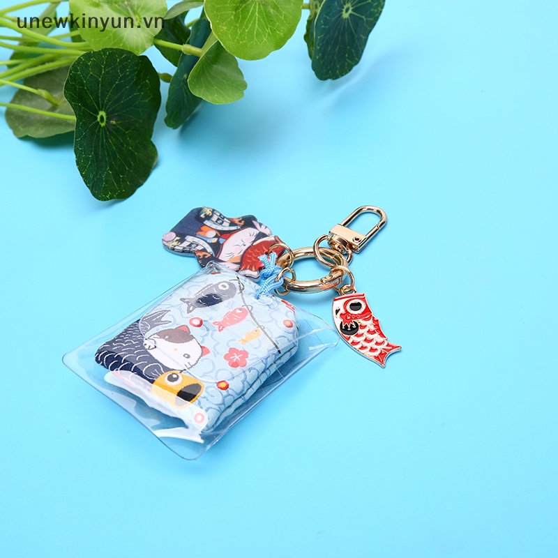 1 Móc Khóa May Mắn Omamori Maneki Neko Dispel Misfortune