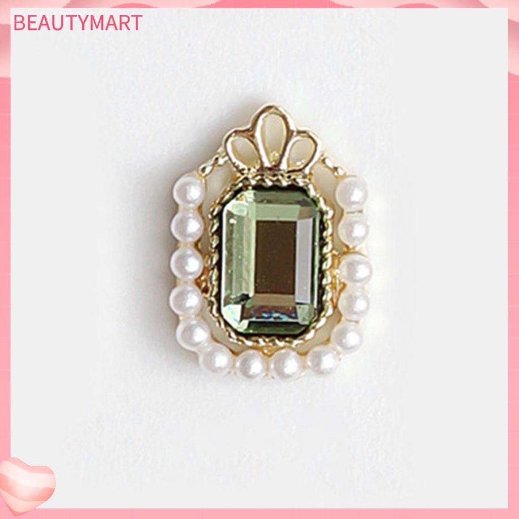 Set 5 Nhẫn Đính Ngọc Trai Giả Hình Bát Giác Dùng Trang Trí Móng Tay DIY