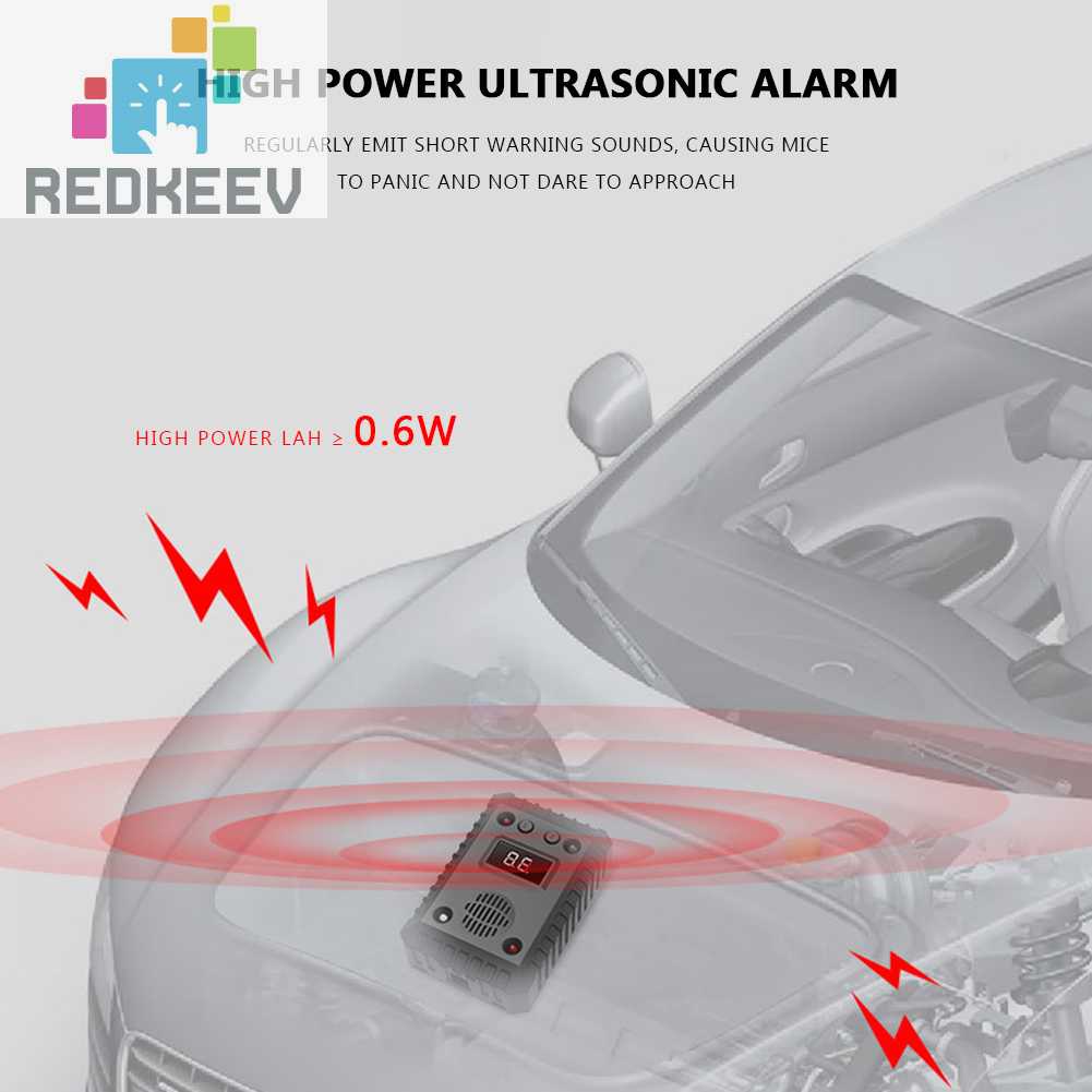 Thiết Bị Đuổi Chuột Bằng Sóng Siêu Âm 9-65KHz 5V Cho Xe Hơi