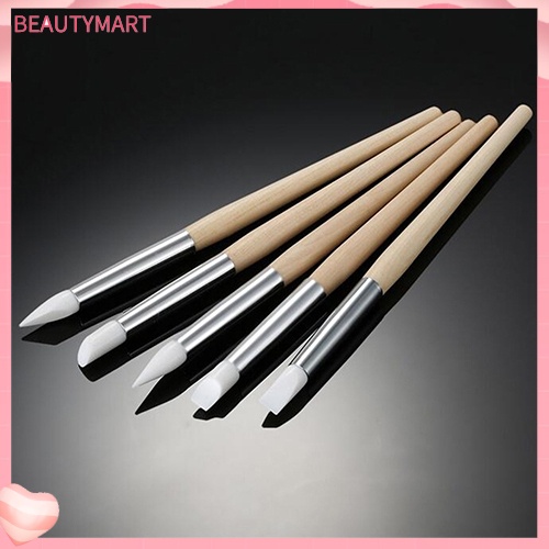 Set 5 Cọ Vẽ Trang Trí Móng Tay Bằng Silicone Tiện Dụng