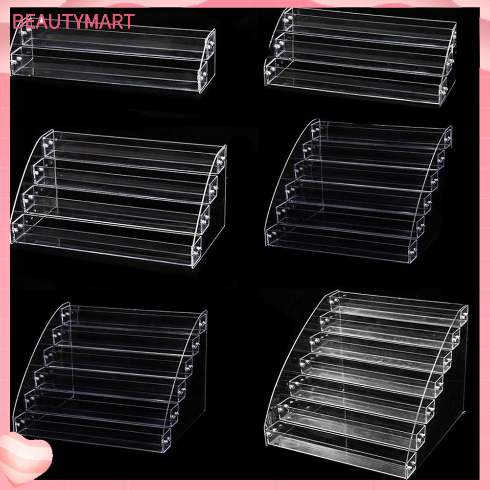 Giá Đỡ Trưng Bày Lọ Sơn Móng Tay Nhiều Tầng Bằng Acrylic Trong Suốt