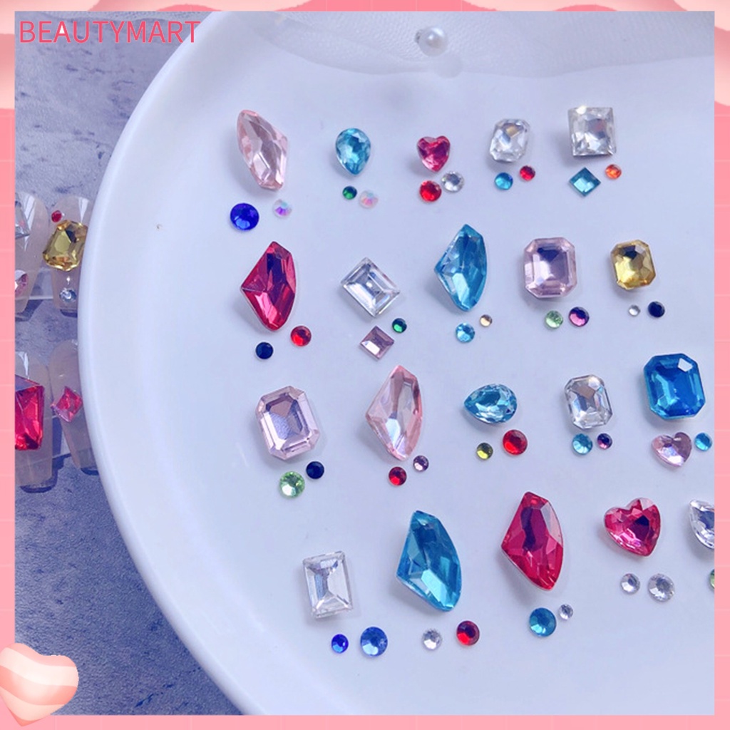 1 Hộp Hạt Pha Lê Giả Tinh Tế Tự Dính Trang Trí Móng Tay Nghệ Thuật