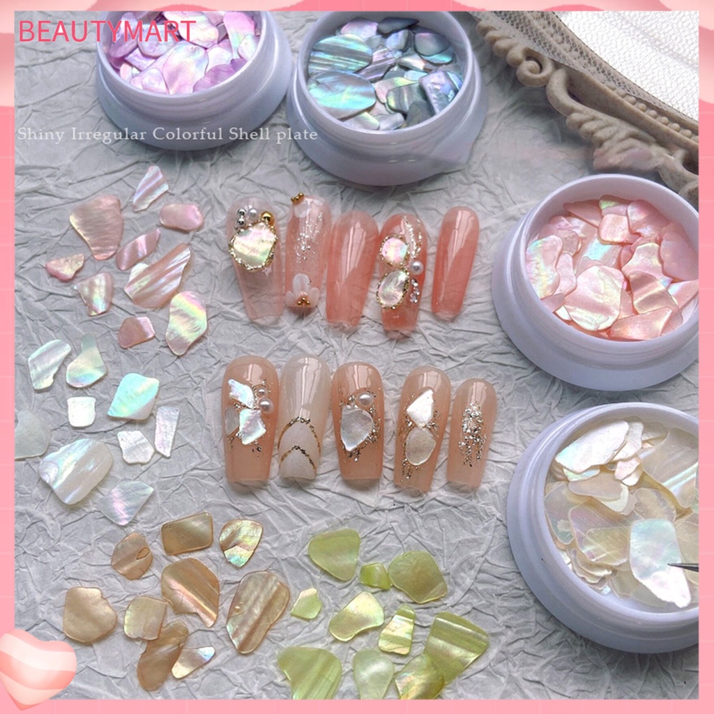 1 Hộp Vỏ Sò Siêu Mỏng Màu Kẹo Trang Trí Móng Tay Không Phai Cho Nữ