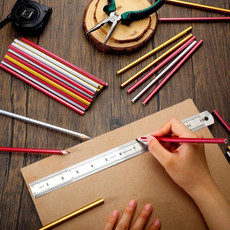 Set 10 Bút Chì Vẽ Đánh Dấu Cơ Khí Dùng Trong Xây Dựng