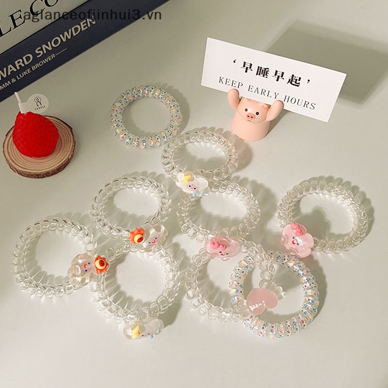 Dây Cột Tóc Đôi Cánh Thiên Thần / Trái Tim Màu Hồng Dễ Thương Thời Trang Cho Nữ Y2K