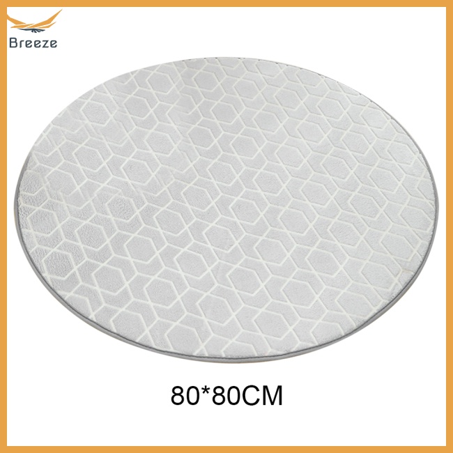 Thảm Lót Sàn Hình Tròn Bằng Vải Flannel Chống Trượt Phong Cách Hiện Đại