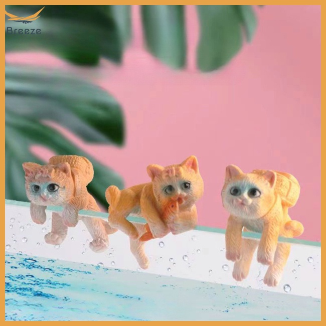 Đồ Trang Trí Bể Cá Hình Mèo Hoạt Hình Tinh Tế