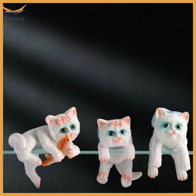 Đồ Trang Trí Bể Cá Hình Mèo Hoạt Hình Tinh Tế