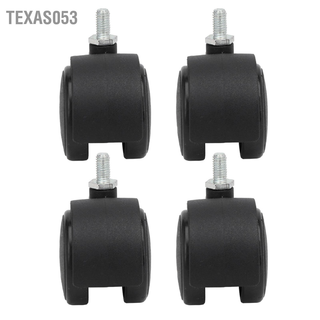 Texas053 4 Bánh Xe Xoay 360 Độ Lực Đồng Nhất Thiết Kế Đôi Cho Bàn Làm Việc Tủ Kệ