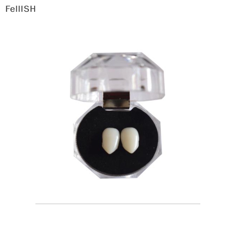 1 Cặp Răng Ma Cà Rồng Giả 11MM Tự Dính Trang Trí Tiệc Halloween 439br