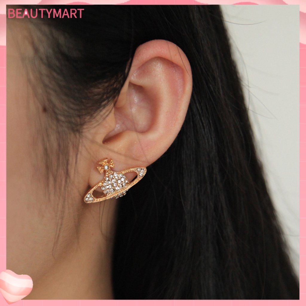 Set 2 Khuyên Tai Đính Đá Hình Hành Tinh Dễ Phối Đồ Thời Trang Dự Tiệc Cho Nữ