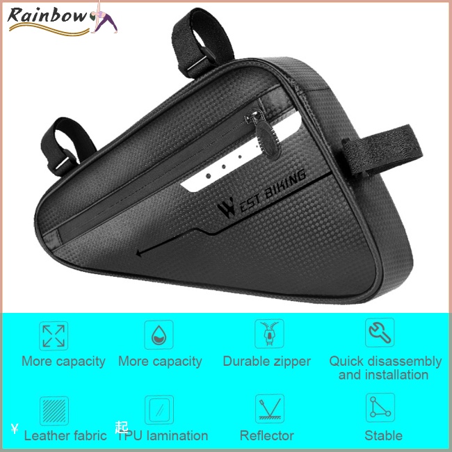 Túi Tam Giác 1.7L Phản Quang Đựng Dụng Cụ Chuyên Nghiệp Cho Xe Đạp Mtb