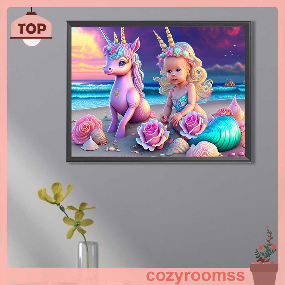 Tranh Đính Đá Kim Cương Toàn Bộ 5D DIY Hình Vẽ Trẻ Em Trang Trí Nhà Cửa