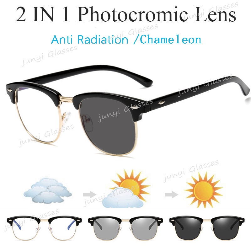 Kính Mát Gọng Vuông Chống Tia Bức Xạ &amp; Ánh Sáng Xanh Cho Nam &amp; Nữ