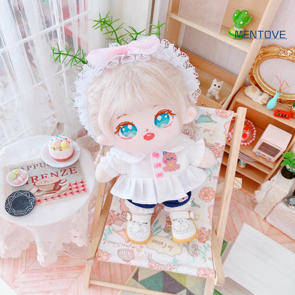 Áo Thun Cotton Cổ Búp Bê Họa Tiết Hoạt Hình Dễ Thương 20cm