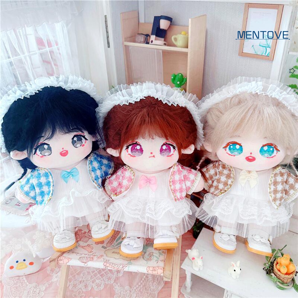 1 Set Đầm + Áo Khoác + Băng Đô Phối Ren 20cm Dễ Thương Cho Búp Bê