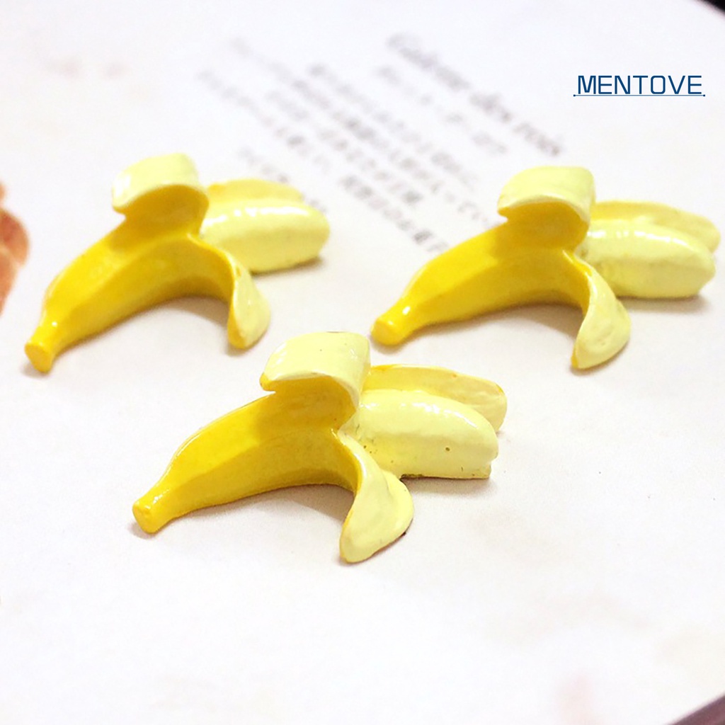 Set 5 Đồ trang trí Trái Chuối Bằng Nhựa Dùng Để Trang Trí Nhà Búp Bê