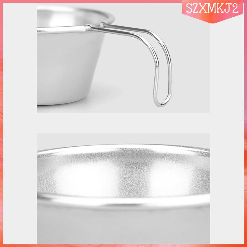 Bộ 2 Tô Đựng Thức Ăn Bằng Thép Không Gỉ Thiết Kế Nhỏ Gọn Tiện Dụng Mang Theo Du Lịch Cắm Trại