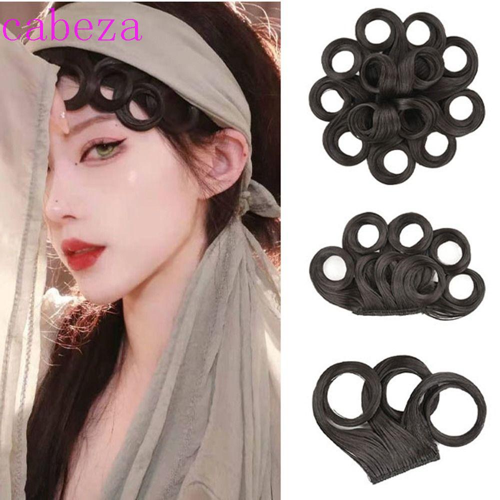 Tóc Giả Xoăn Gợn Sóng Màu Đen Phong Cách Trung Hoa Cổ Điển Chất Lượng Cao Cho Nữ