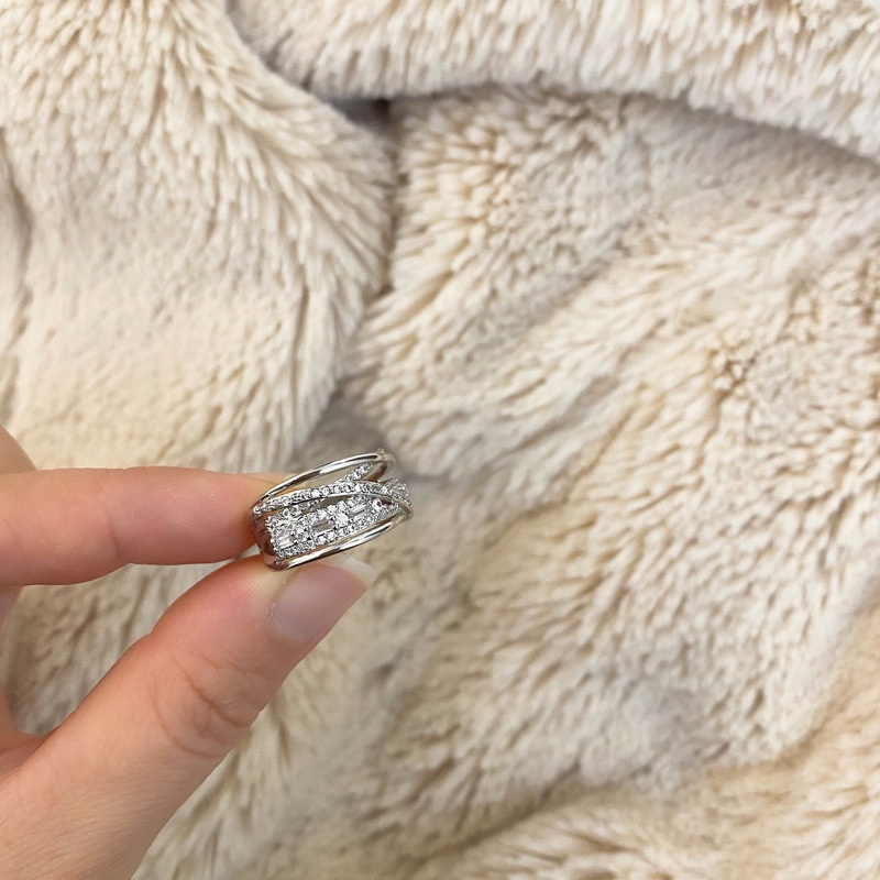 Nhẫn Hở Đính Đá Zircon Đơn Giản Sang Trọng