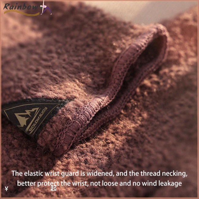 1 Đôi Găng Tay Dệt Kim Dày Dặn Giữ Ấm Chống Gió Cho Nam