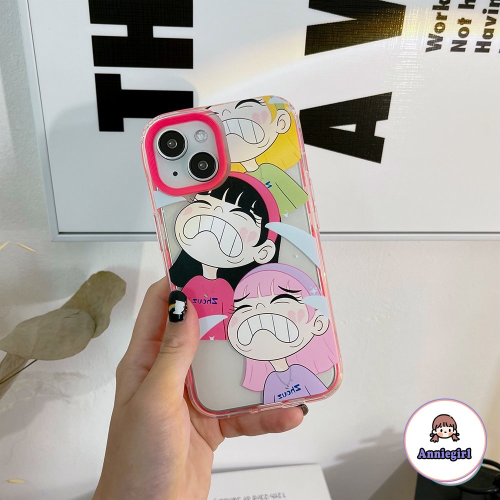 Ốp Điện Thoại TPU Mềm Hình Cô Gái Biểu Tượng Cảm Xúc Cho IPhone 14 Pro Max 13 / 13 Pro Ip12 / 12 Pro Max 11 X XS XR 7 8 Plus