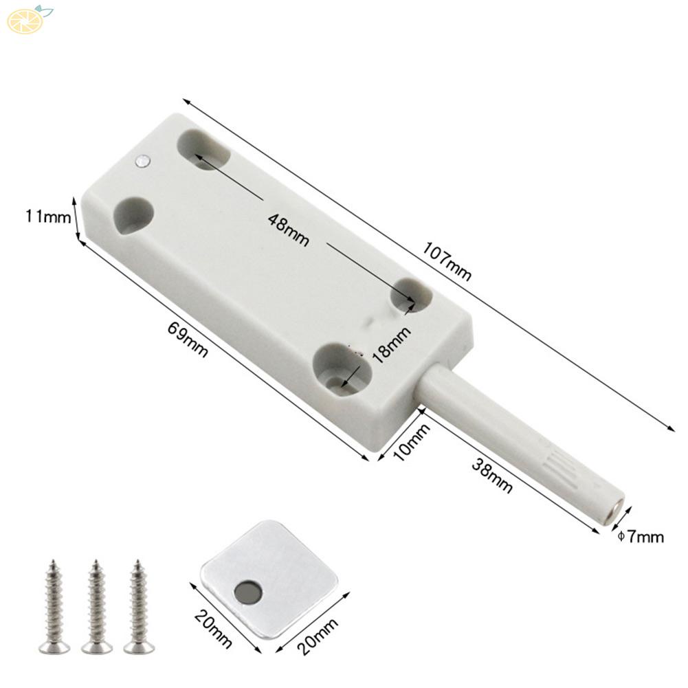 【VARSTR】Door Catches Open Easily Tool Soft Push White ABS Housing Durable Grey