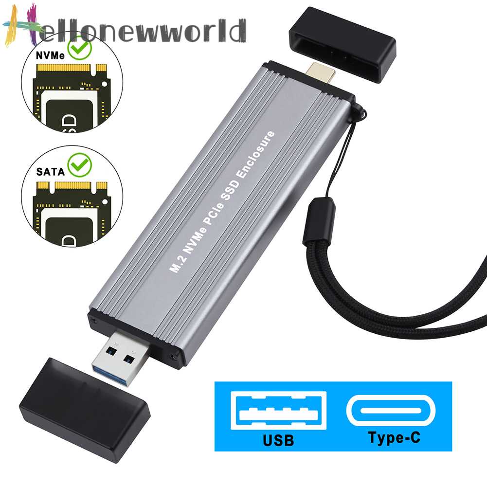 Hộp Ổ Cứng SSD W206 USB3.1 Gen2 10Gbps Cho M2 NVMe PCIe