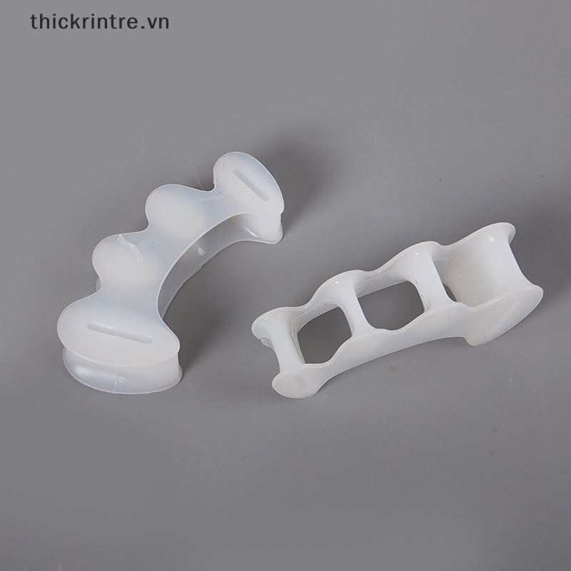 1 Cặp Đệm Silicon Cứng Tách Ngón Chân 3 Lỗ Chỉnh Hình Ngón Chân Cái