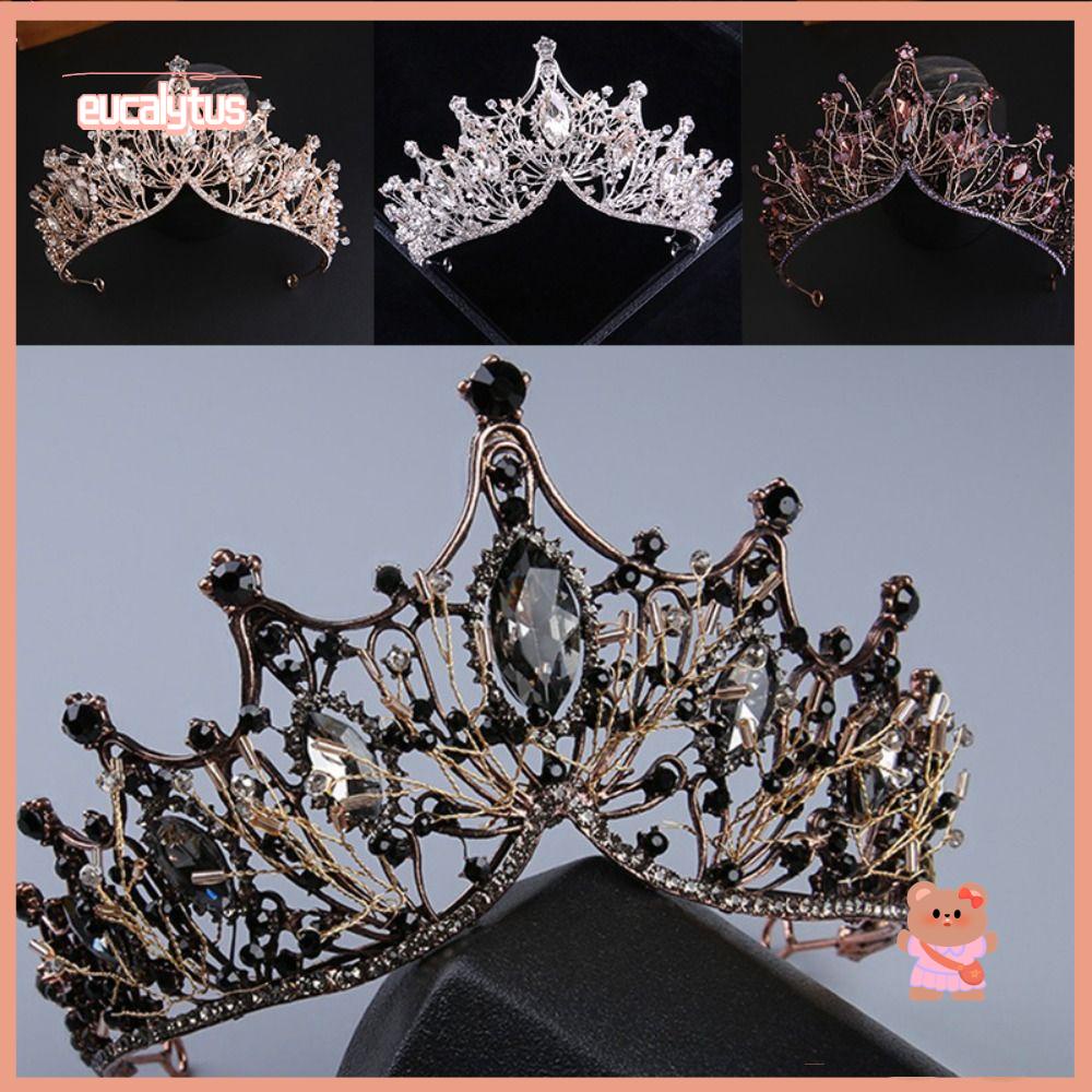 Vương Miện Cài Tóc Đính Kim Tuyến Lấp Lánh Dành Cho Cô Dâu