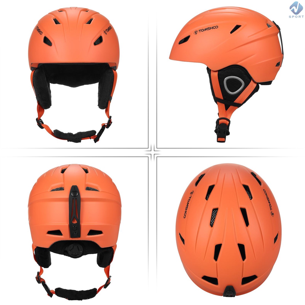 Mũ Bảo Hiểm Trượt Tuyết Kèm Miếng Lót Tai Có Thể Tháo Rời