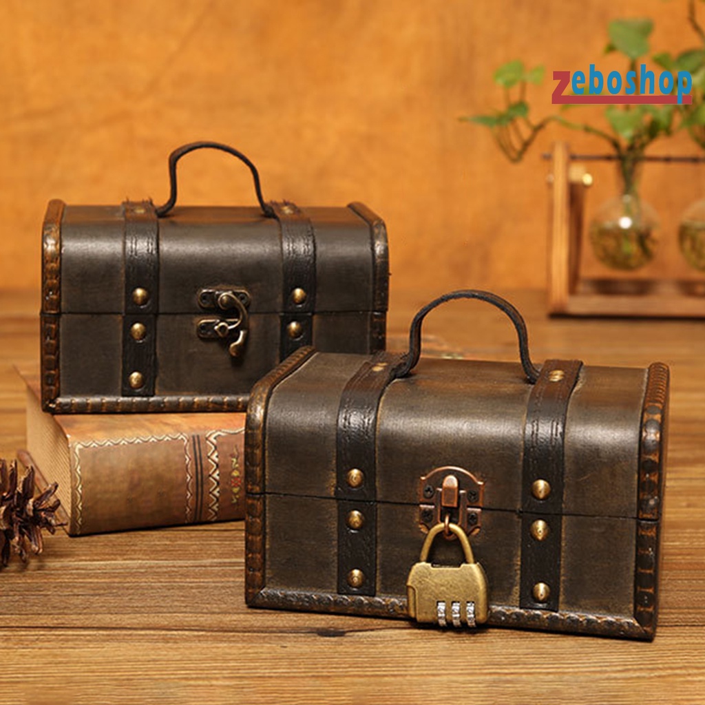 Hộc Kho Báu Cướp Biển Cổ Điển Dùng Làm Đạo Cụ Chụp Ảnh