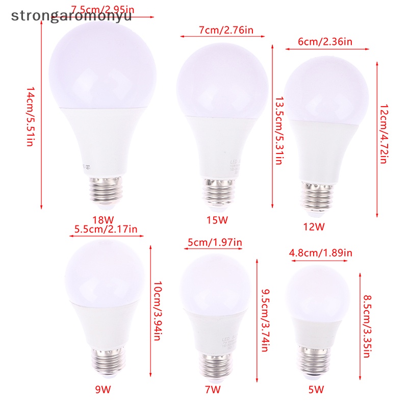 Bóng Đèn LED YU E27 5W 7W 9W 12W 15W 18W Ánh Sáng Trắng Ấm Tiện Dụng