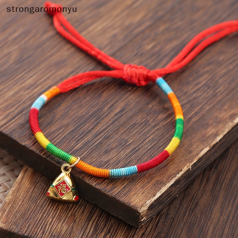 Yu Vòng Đeo Tay Zongzi Bện Dây Nhiều Màu Phong Cách Dân Tộc Trung Hoa Cho Người Lớn Và Trẻ Em