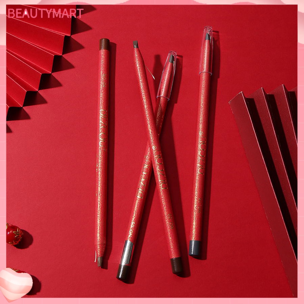 Bút Chì Kẻ Lông Mày Đầu Phẳng Kháng Nước Chống Mồ Hôi Không Phai Tự Nhiên 6 Màu Tùy Chọn Cho Người Mới Bắt Đầu