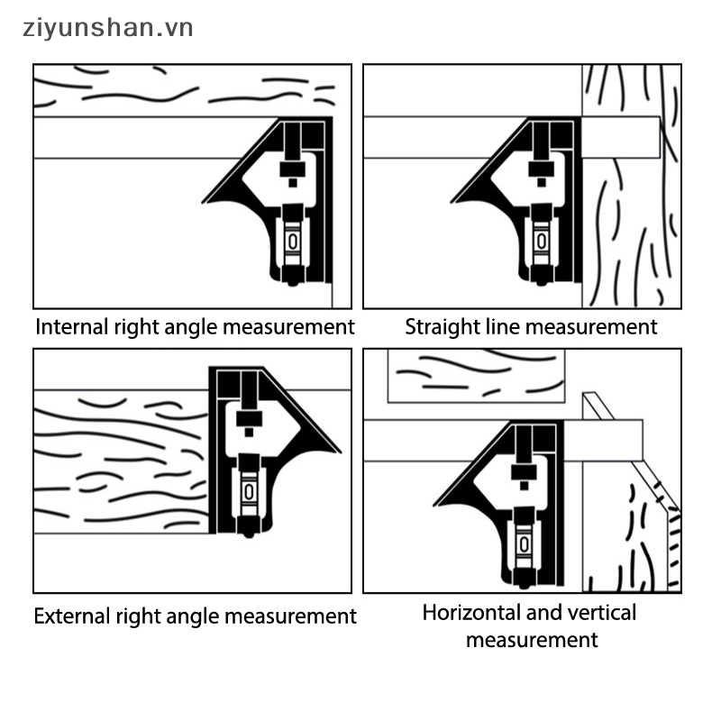 Thước Đo Góc Phải 45 / 90 Độ 12inch Điều Chỉnh Được Tiện Lợi