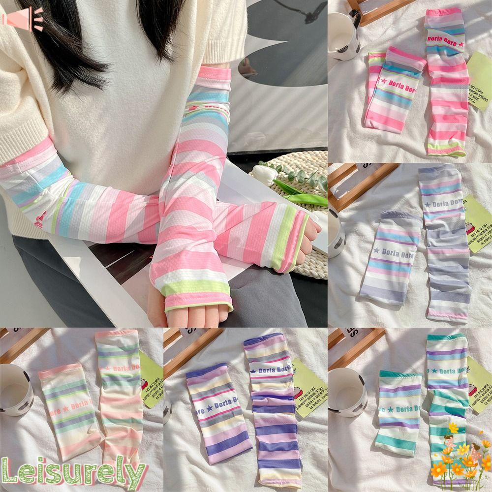 Găng Cánh Tay Chống Nắng Bằng Lụa Mát Thời Trang Mùa Hè