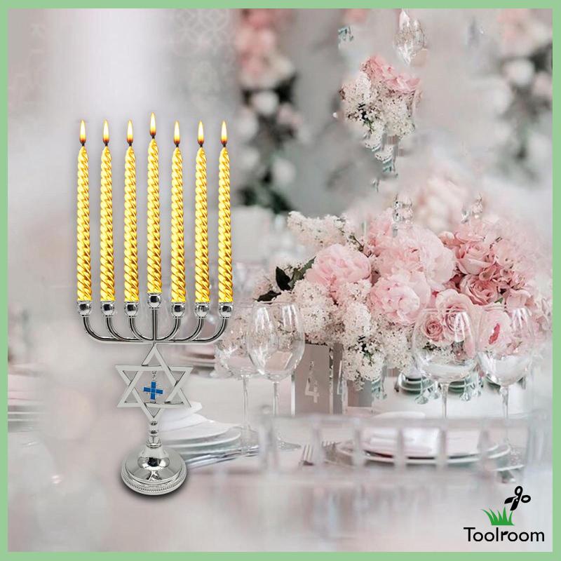 Giá Đỡ Đèn Cầy / Nến Hanukkah Menorah Thiết Kế Độc Đáo Tiện Dụng