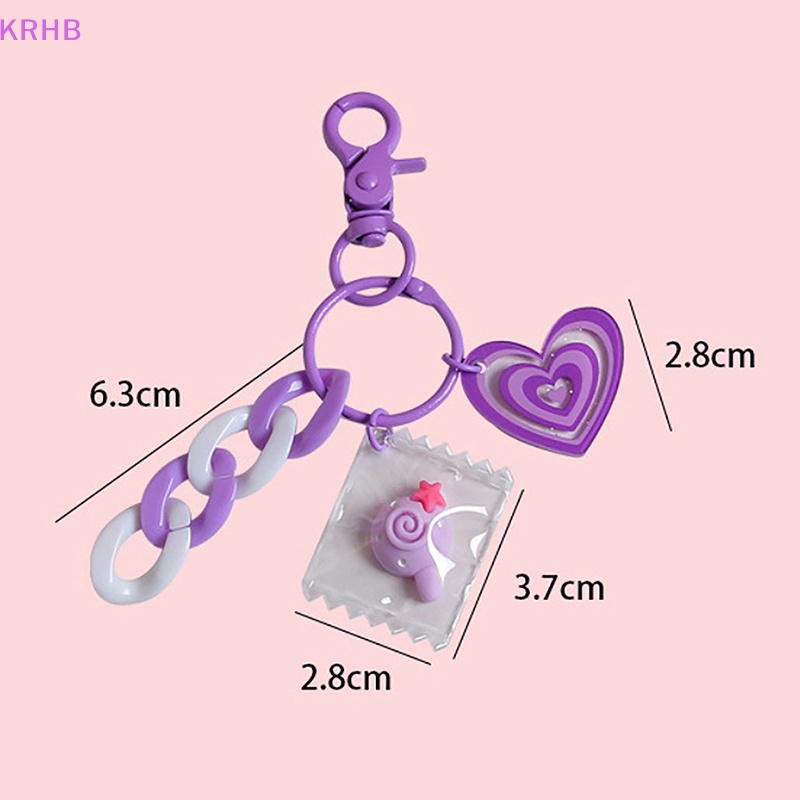 1 Móc Khóa Hình Kẹo Trái Cây Dễ Thương Mới