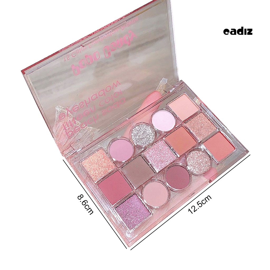 Bảng Phấn Mắt 15 Màu Sắc Hiệu Ứng Lì / Ánh Nhũ Chống Nhòe Bền Màu Dài Lâu 20g