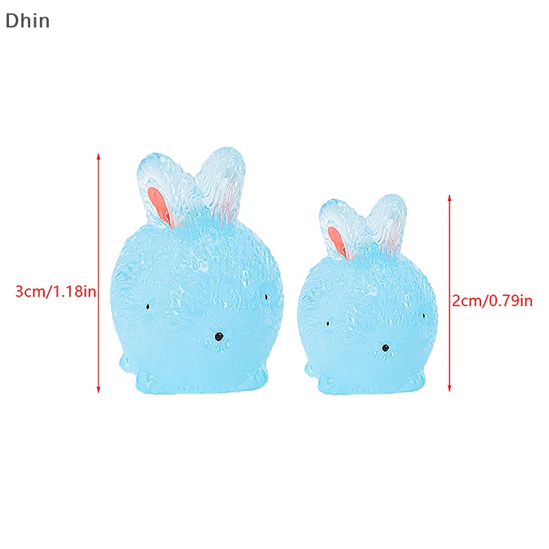 1 Mô Hình Chú Thỏ Dạ Quang Dễ Thương Dùng Trang Trí Tiểu Cảnh